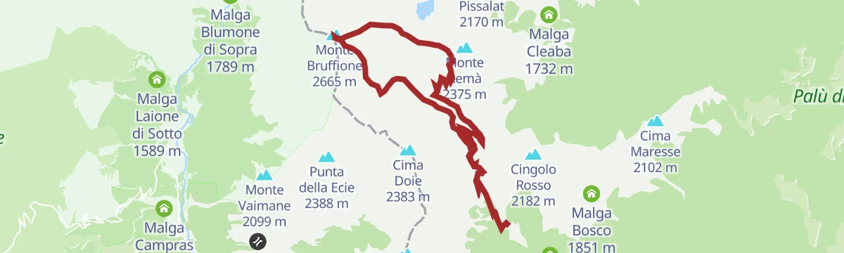 Route map: Val Avèrta - La Via delle Valli